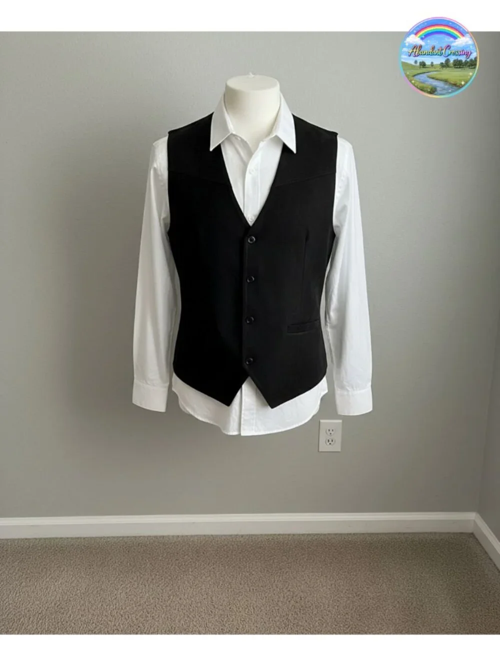 Men's Suede Leather Western Vest Slim Fit Button Waistcoat